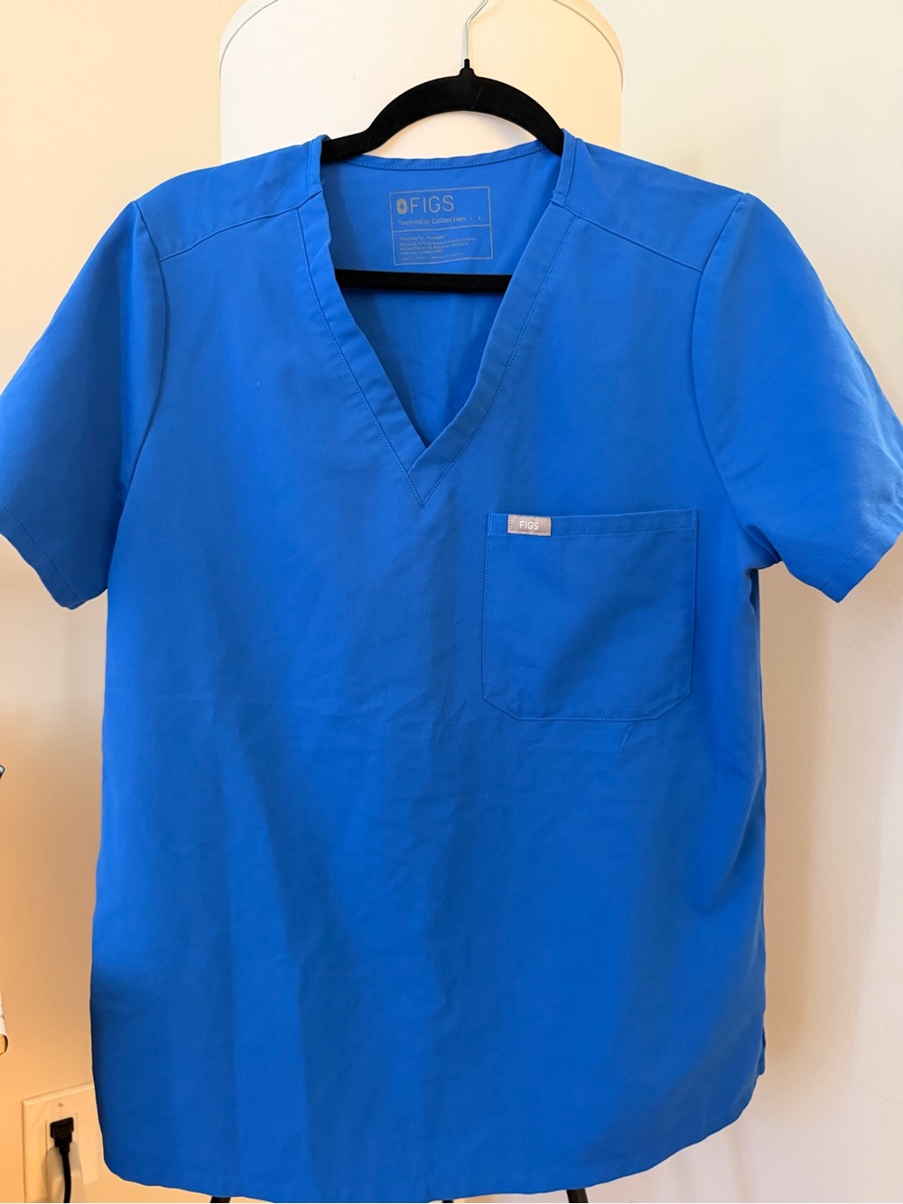 FIGS V-Neck Top in Royal Blue